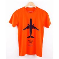 EEROPLANE Dětské tričko Boeing 737 oranžové, 12-14y