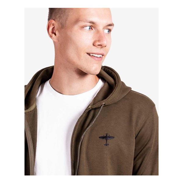 EEROPLANE Mikina Spitfire logo khaki, S