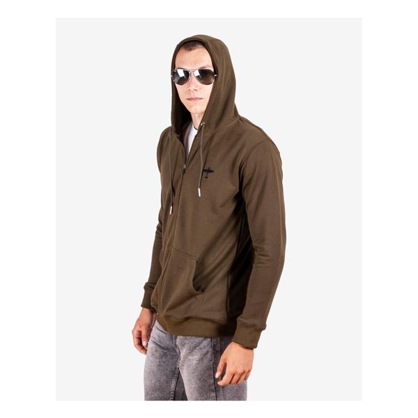 EEROPLANE Spitfire Logo Zip Hoodie khaki, S