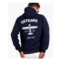 EEROPLANE Mikina s kapucí Cessna 172 Skyhawk - modrá, XL