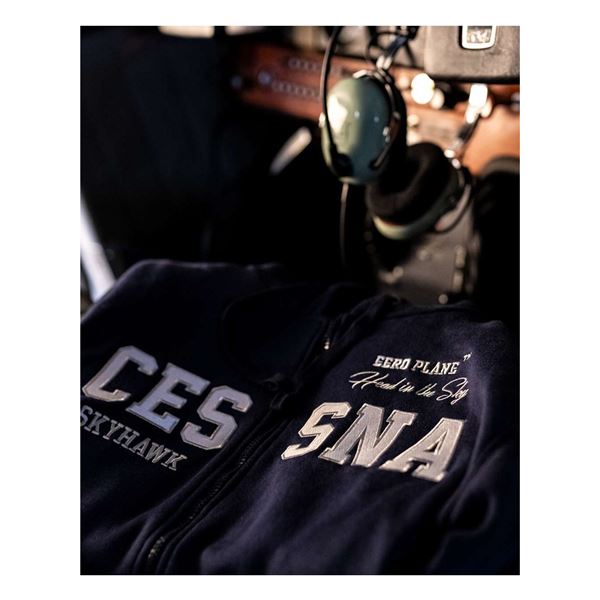 EEROPLANE Cessna 172 Skyhawk Zip Hoodie - navy, L