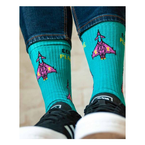 EEROPLANE Eurofighter Socks turquoise, 42/46