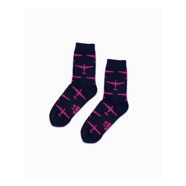 EEROPLANE L-13 Blanik Socks navy/pink, 39/42