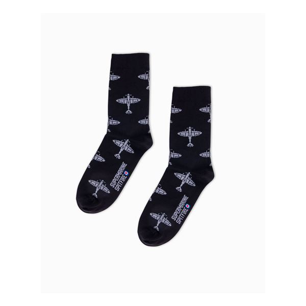 EEROPLANE Spitfire Socks black, 39/42