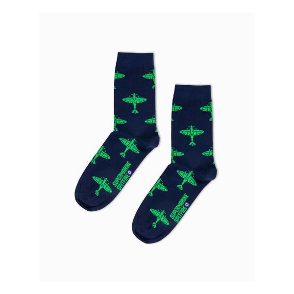 EEROPLANE Spitfire Socks navy/green, 39/42
