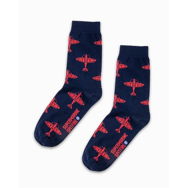 EEROPLANE Spitfire Socks navy/red, 39/42