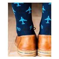 EEROPLANE Ponožky Boeing 737 basic - tm. modrá, 36/41