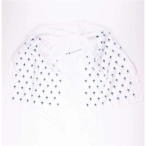 EEROPLANE Silk scarf Boeing 737 white 