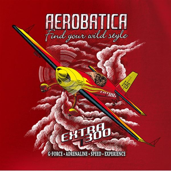 ANTONIO T-Shirt plane EXTRA 300, red, M