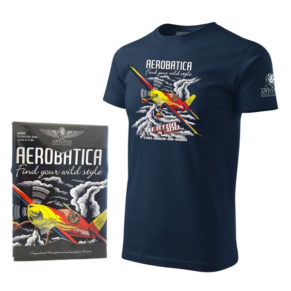 ANTONIO T-Shirt plane EXTRA 300 blue, M