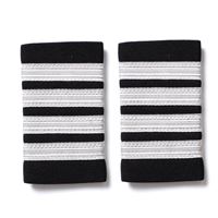 Epaulettes 4 Bar Silver, pair