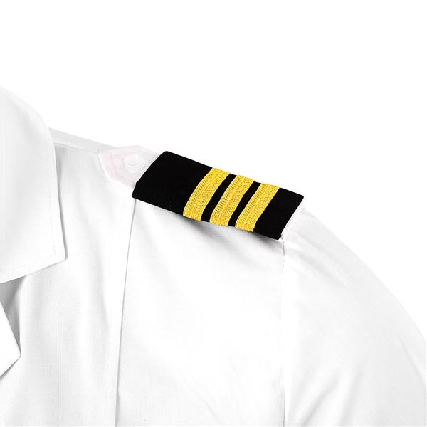 Embroidery Epaulettes 3 Bar Gold - large, Pair