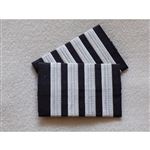 Embroidery Epaulettes 4 Bar Silver - large, Pair