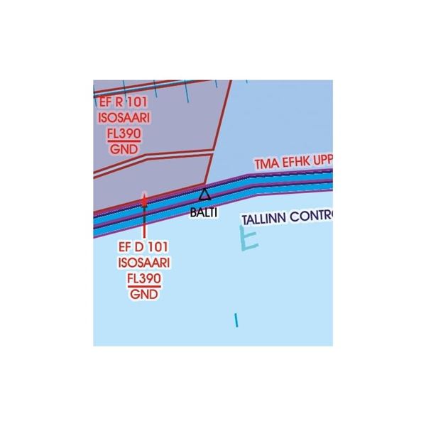 Estonsko VFR ICAO mapa 2024