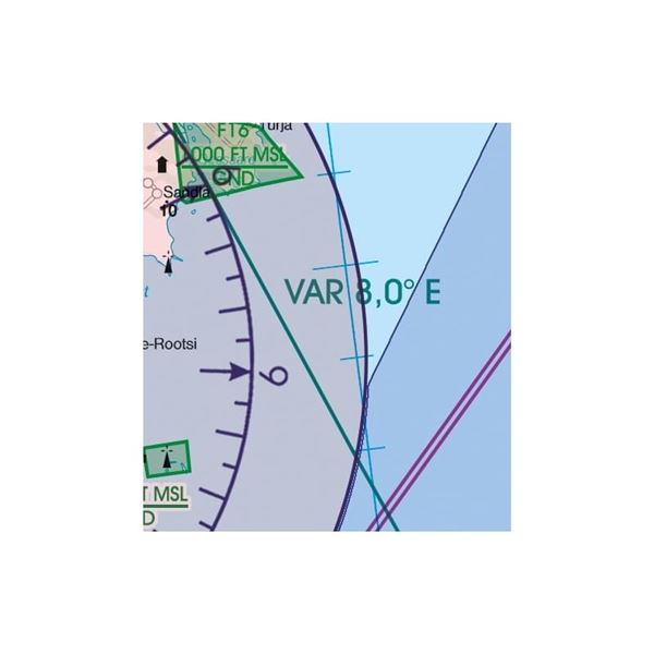 Estonsko VFR ICAO mapa 2024