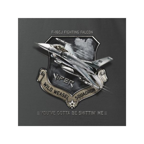 ANTONIO Tričko se stíhačkou F-16CJ FIGHTING FALCON, šedá, XXL