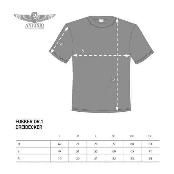 ANTONIO T-Shirt triplane FOKKER DR.1, M