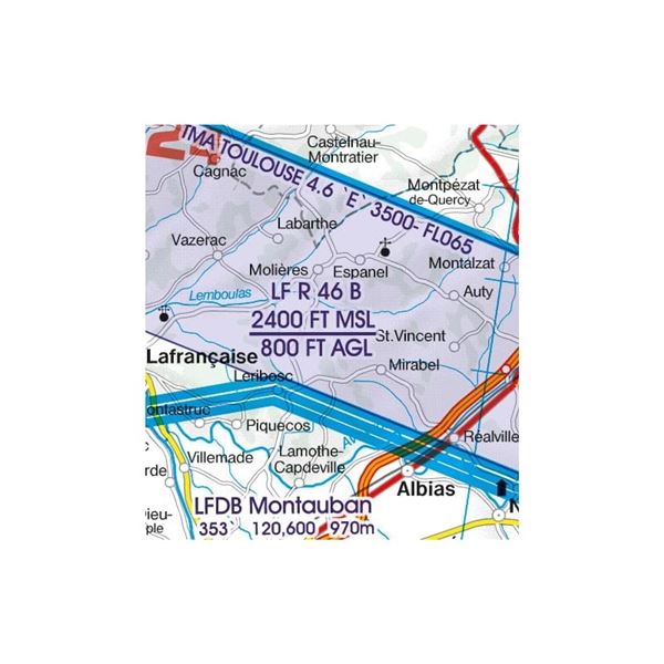 Francie Severovýchod VFR mapa 2024