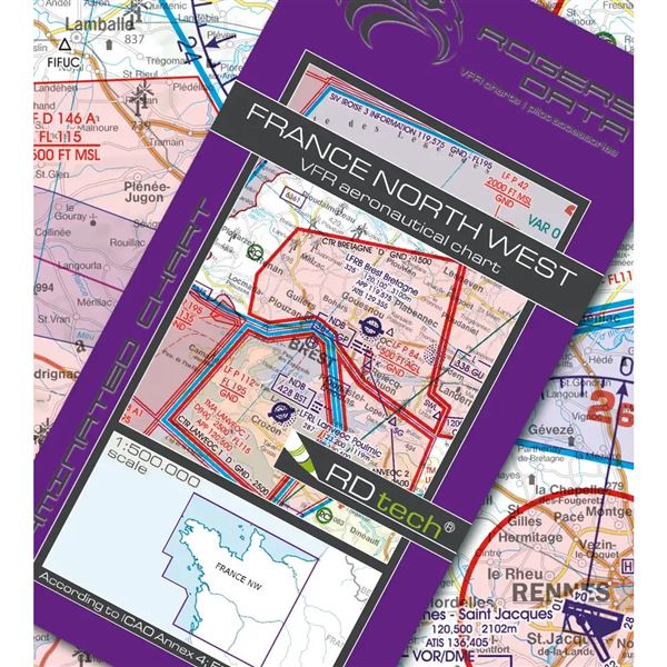 France North West VFR Chart 2024