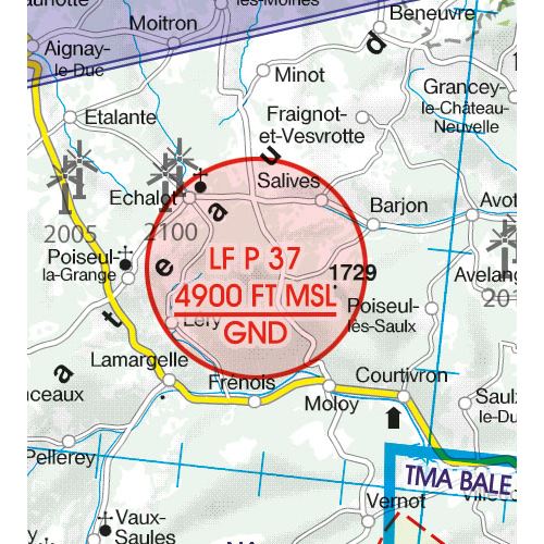 Francie Severozápad VFR mapa 2024