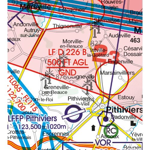 Francie Severozápad VFR mapa 2024