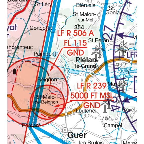 Francie - severozápad VFR mapa 2022 1:500 000