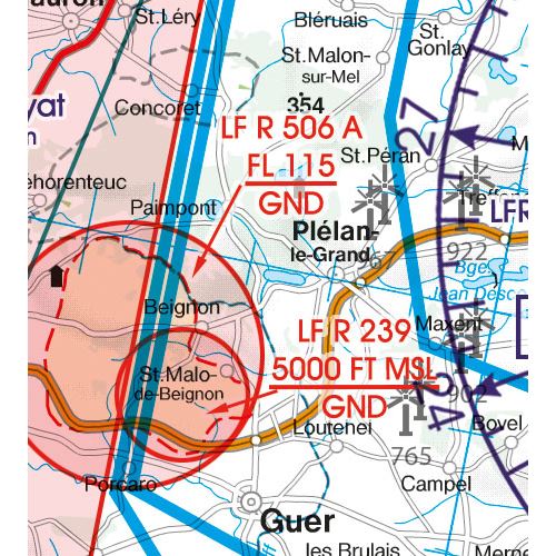 Francie Severozápad VFR mapa 2024