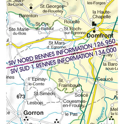 Francie - severozápad VFR mapa 2022 1:500 000