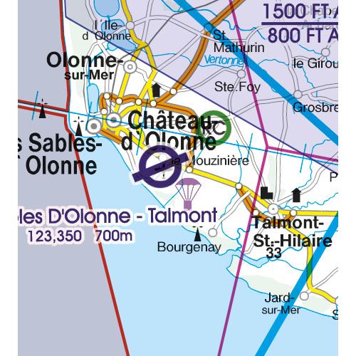 Francie Jihozápad VFR mapa 2023