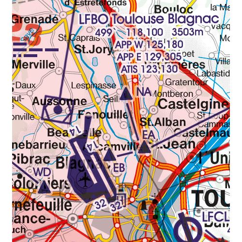 France South West VFR ICAO Chart 2025