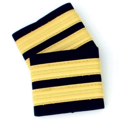 Epaulettes, 2 Bar Gold 1/2", pair