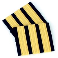 Epaulettes, 3 Bar Gold 1/2", pair