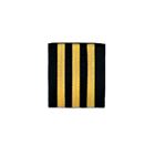 Epaulettes, 3 Bar Gold 1/4", pair