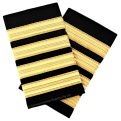 Epaulettes, 4 Bar Gold 1/2", pair Epaulettes, 4 Bar Gold 1/2", pair