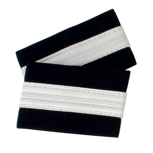 Epaulettes, 1 Bar Silver 1/2", pair