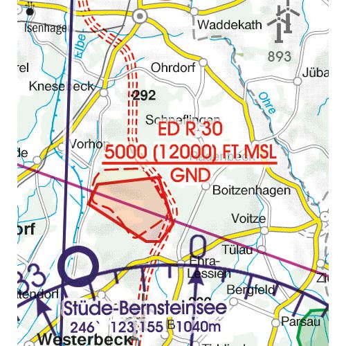 Německo Sever VFR mapa 2024