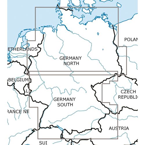 Německo - sever VFR mapa 2022 1:500 000