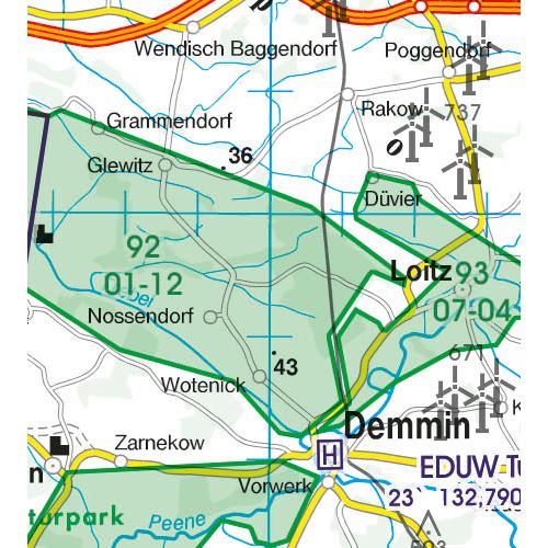 Německo Sever VFR mapa 2024