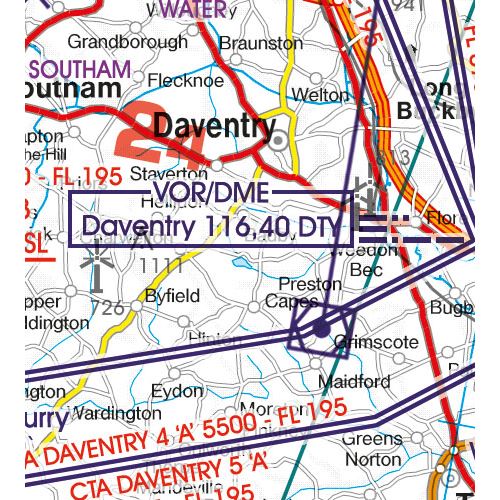 Velká Británie Sever VFR mapa 2024