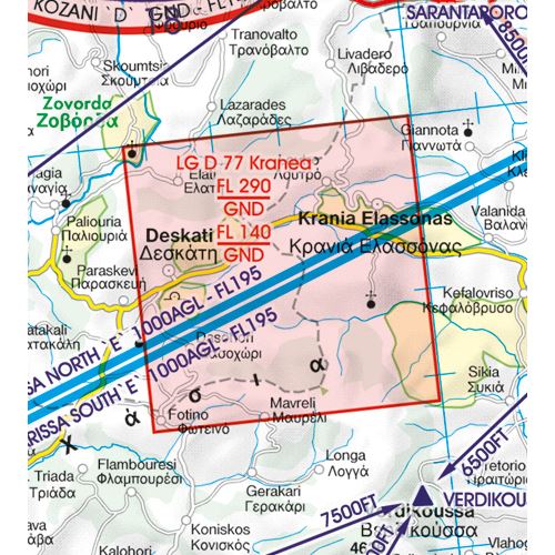 Řecko - sever VFR mapa 2022 1:500 000