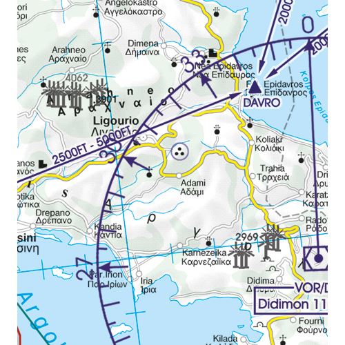 Greece South West VFR ICAO Chart 2025