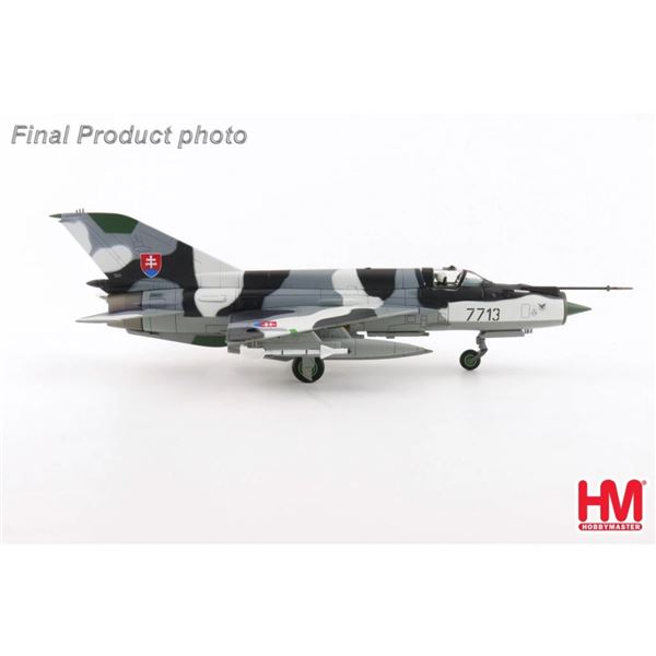 Model MiG-21MF Fishbed-J Slovak Air Force, signature 1:72