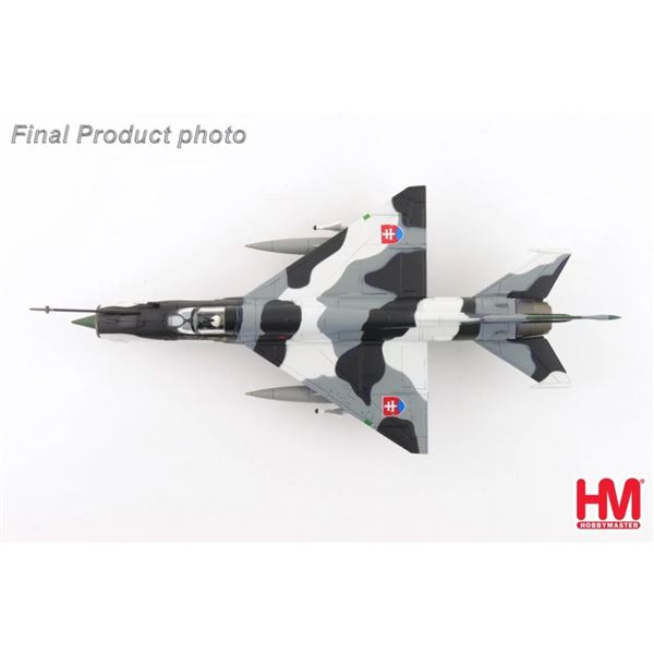 Model MiG-21MF Fishbed-J Slovak Air Force, signature 1:72