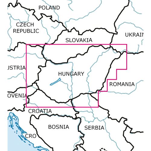 Maďarsko VFR mapa 2022 1:500 000