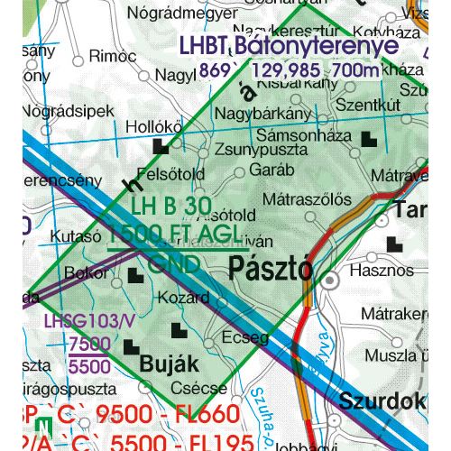 Hungary VFR ICAO Chart 2025