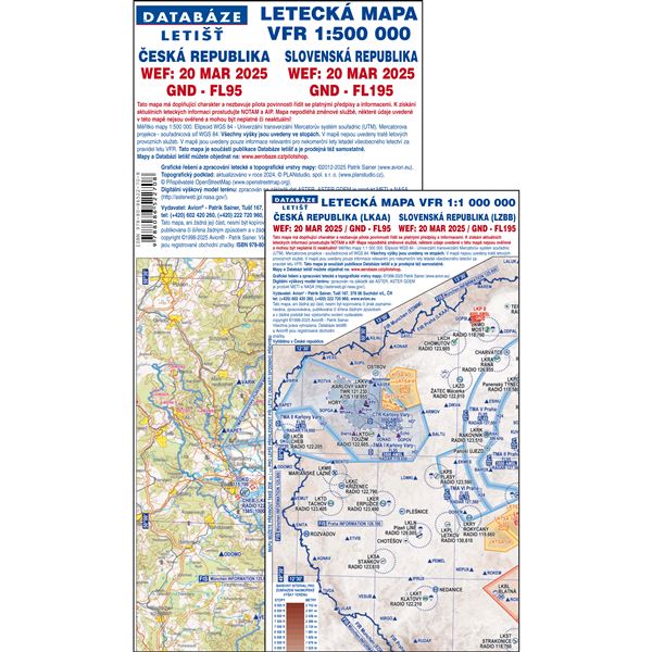 ICAO chart Czech Rep. + Slovakia 2025 paper