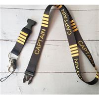 Lanyard "CAPTAIN" black Lanyard "CAPTAIN" black