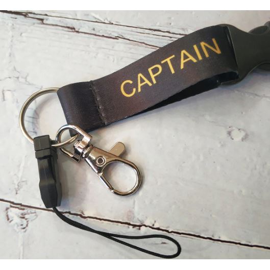 Lanyard "CAPTAIN" black