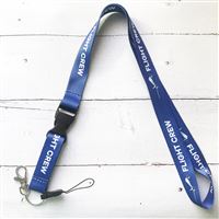 Lanyard "FLIGHT CREW" blue