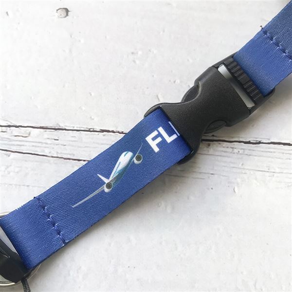 Lanyard "FLIGHT CREW" blue